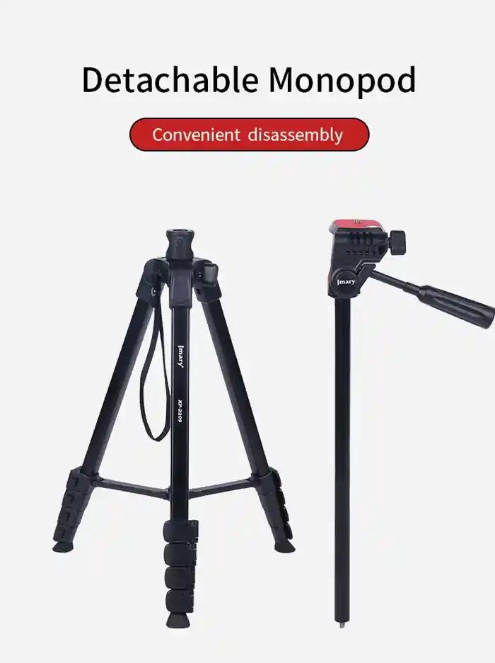 Jmary KP-2209 Multifunctional Tripod Horizontal Axis 360 Detachable Monopod Compatible with Mobile / Ringlight / Camera / DSLRs / Action Cameras